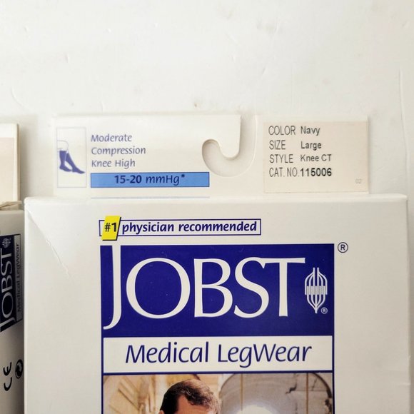 Jobst Medical LegWear for Men NIB Two Pair Navy and Brown - Picture 3 of 4
